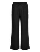 Noah Drape Linen Pants Bottoms Trousers Casual Black J. Lindeberg