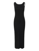 Gzdrew Reversible Eyelet Dress Knælang Kjole Black Gestuz