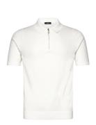 Berkley Designers Knitwear Short Sleeve Knitted Polos White Reiss