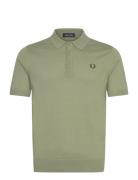 Cotton Knitted Shirt Tops Knitwear Short Sleeve Knitted Polos Khaki Gr...