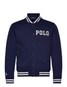 Logo Fleece Baseball Jacket Bomberjakke Jakke Black Polo Ralph Lauren