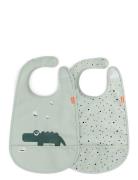 Bib W/Velcro 2-Pack Croco Green Baby & Maternity Baby Feeding Bibs Sle...