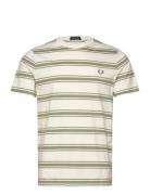 Fine Stripe T-Shirt Tops T-Kortærmet Skjorte Green Fred Perry