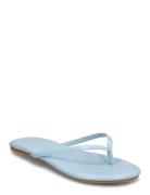 Biamexico Flip Flop Faux Leather Klipklapper Sandaler Blue Bianco