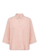 Sc-Rosette Tops Shirts Long-sleeved Pink Soyaconcept