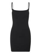 Basic Mini Slip Dress Kort Kjole Black Gina Tricot