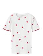 Nmfjillie Xsl Ss Top Tops T-Kortærmet Skjorte White Name It