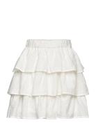 Skirt Flounces Ao Embroded Dresses & Skirts Skirts Midi Skirts White L...
