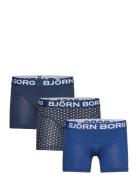 Cotton Stretch Boxer 3P Night & Underwear Underwear Underpants Navy Bj...