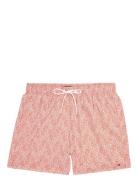 Medium Drawstring Print Badeshorts Red Tommy Hilfiger