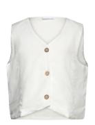 Cropped Waistcoat With Buttons Tops Vests White Mango
