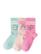 Sock 3 P Sg Kawaii Sokker Strømper Multi/patterned Lindex