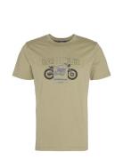 B.intl Calder Graphic T-Shirt Tops T-Kortærmet Skjorte Khaki Green Bar...