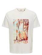 Onsmagdy Life Reg Photoprint Ss Tee Tops T-Kortærmet Skjorte White ONL...