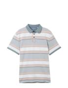 Striped Polo Tops Polos Short-sleeved Blue Tom Tailor