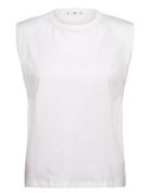 Short-Sleeved Cotton T-Shirt Tops T-shirts & Tops Sleeveless White Man...