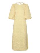 Reno Pastis Long Dress Knælang Kjole Yellow Noella