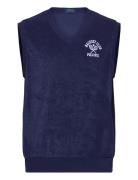 Embroidered Terry Vest Vest Navy Polo Ralph Lauren