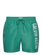 Medium Drawstring Badeshorts Green Calvin Klein