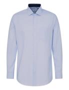 Business Kent Patch13 Tops Shirts Business Blue Seidensticker