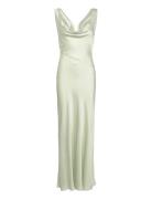 Disa Satin Dress Knælang Kjole Green Twist & Tango