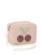 Cross Body Bag - Cherries Cute Tulip Tote Taske Beige Mimi & Lula