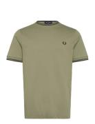 Twin Tipped T-Shirt Designers T-Kortærmet Skjorte Khaki Green Fred Per...