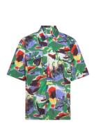 Rel Cotton Lyocell Print Ss Shirt Tops Shirts Casual Multi/patterned G...
