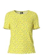 Pcflora Ss O-Neck Top Jrs Msa Bc Tops T-shirts & Tops Short-sleeved Ye...