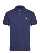 Slim Fit Mesh Polo Shirt Tops Polos Short-sleeved Blue Polo Ralph Laur...