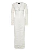 Talika Floral Mesh Maxi Dress Maxikjole Festkjole White Bardot