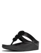 Fino Beadie-Button Metallic Toe-Post Sandals Klipklapper Sandaler Blac...