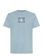 Ss 30S Eu Sp Ck Box Tape Graphic Tops T-Kortærmet Skjorte Blue Calvin ...
