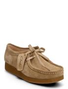 Wallabeeevosh D Snøresko Flade Beige Clarks