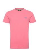 Essential Logo Emb Tee Tops T-Kortærmet Skjorte Pink Superdry