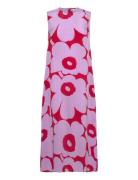 Migot Unikko Knælang Kjole Pink Marimekko