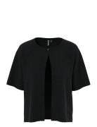 Pcbree Ss O-Neck Knit Cardigan Noos Bc Tops Knitwear Cardigans Black P...