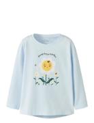 Nmfvix Ls Top Tops T-shirts Long-sleeved T-Skjorte Blue Name It
