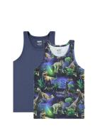 Jayden 2-Pack Tops Vests Navy Molo