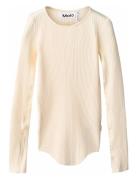 Rochelle Tops T-shirts Long-sleeved T-Skjorte Cream Molo