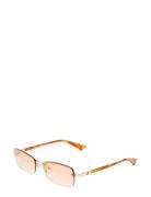 Le Sustain - Enigmatic Firkantede Solbriller Gold Le Specs