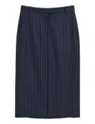 Pinstripe Midi Skirt Skirts Knee-length & Midi Skirts Navy GANT