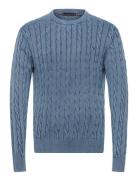 Classic Cable Gmd C Nk Tops Knitwear Round Necks Blue Tommy Hilfiger