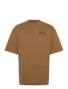 Nilte Tops T-Kortærmet Skjorte Brown HUGO BLUE