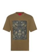 Dipasly Tops T-Kortærmet Skjorte Khaki Green HUGO