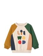 Aude Placement Sweatshirt Tops Sweatshirts & Hoodies Sweatshirts Cream...