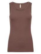Sc-Ryan Tops T-shirts & Tops Sleeveless Brown Soyaconcept