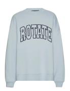 Heavy Sweat Crewneck Tops Sweatshirts & Hoodies Sweatshirts Blue ROTAT...