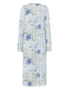 Pcamber Ls Midi Dress Wvn D2D Fsy Knælang Kjole Blue Pieces