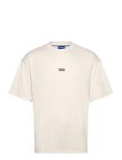 Nalono Tops T-Kortærmet Skjorte Cream HUGO BLUE
